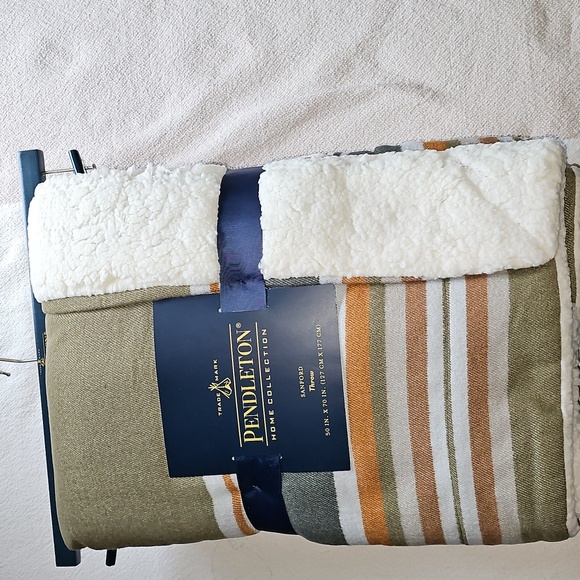 Pendleton Sanford Stripe Throw Blanket, Reversible. - Picture 1 of 6